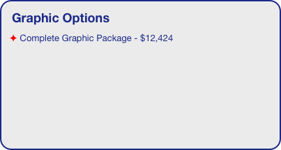 Graphic Options
 Complete Graphic Package - $12,424